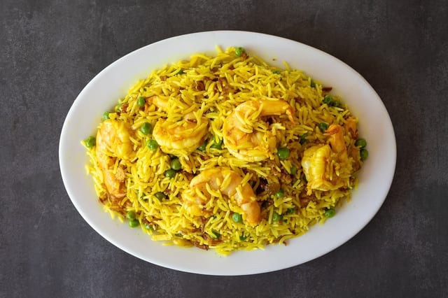 Shrimp Biryani.